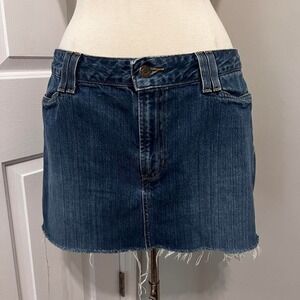 VINTAGE OLD‎ NAVY DISTRESSED DENIM MINI SKIRT